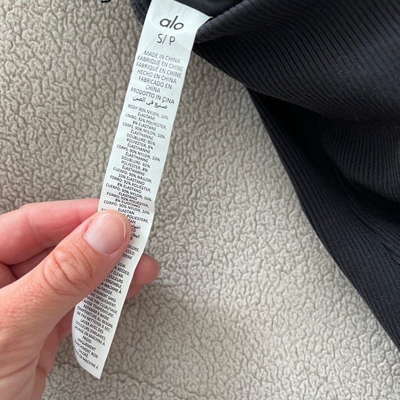 alo yoga goddessrib prime time halter bodysuit - Picture 6 of 7